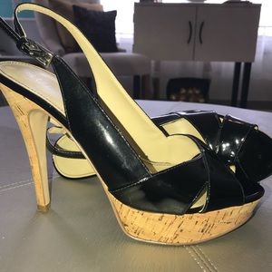 Guess Black Patent Sandals